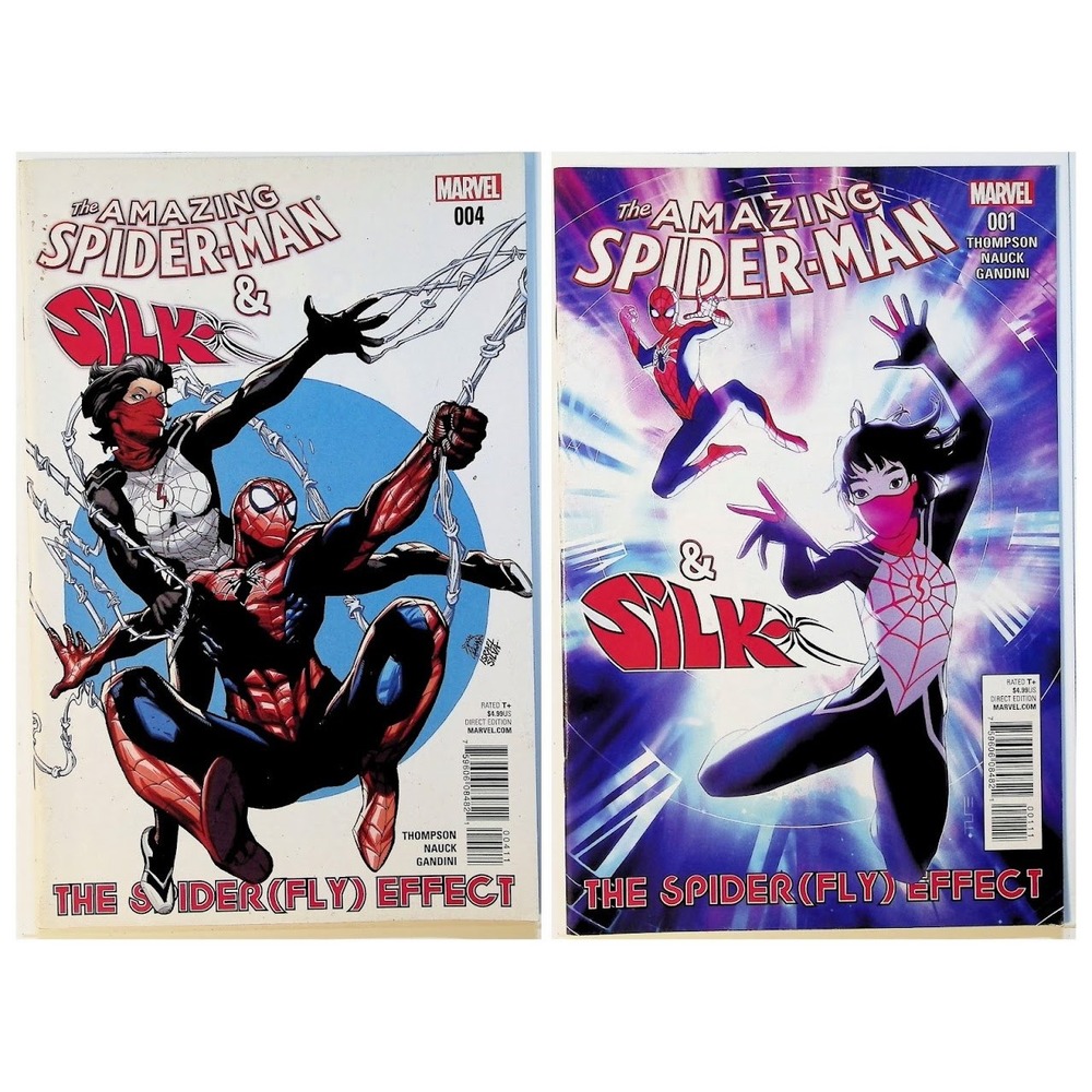 Marvel Comic Book The Amazing Spider-Man & Silk #1 #4 Spider (Fly) Effect Lot